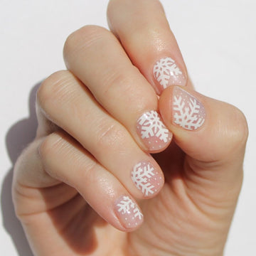 White Snowflake Nail Wraps